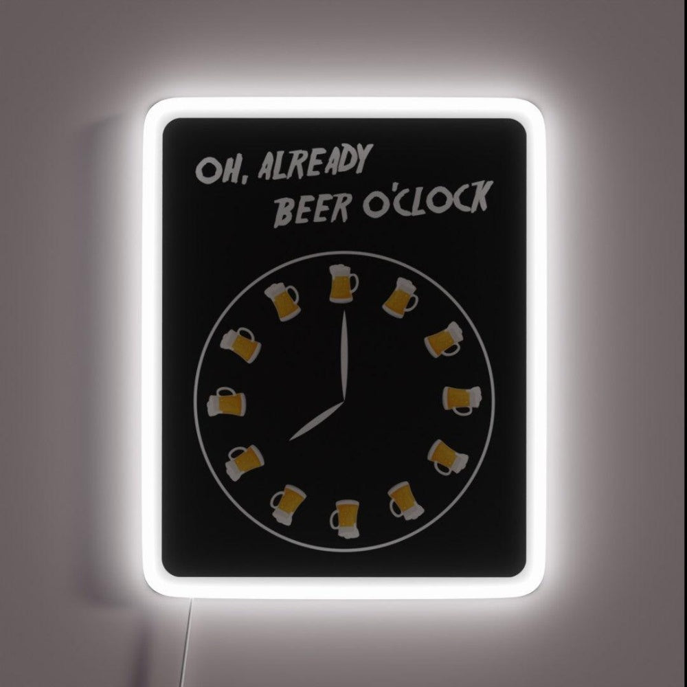 Beer Time Rgb Led Neon Sign Bar Wall Decor - Custom LED neon sign front view