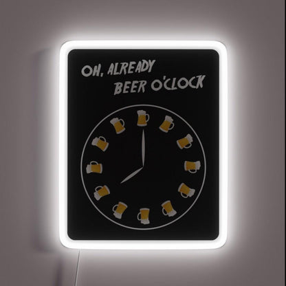 Beer Time Rgb Led Neon Sign Bar Wall Decor - Custom LED neon sign front view