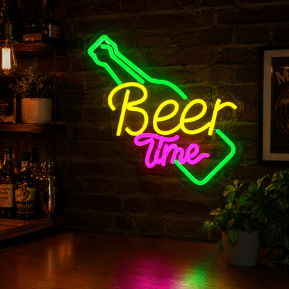 Beer Times Word Wall Light LED Neon Sign - Shineneon