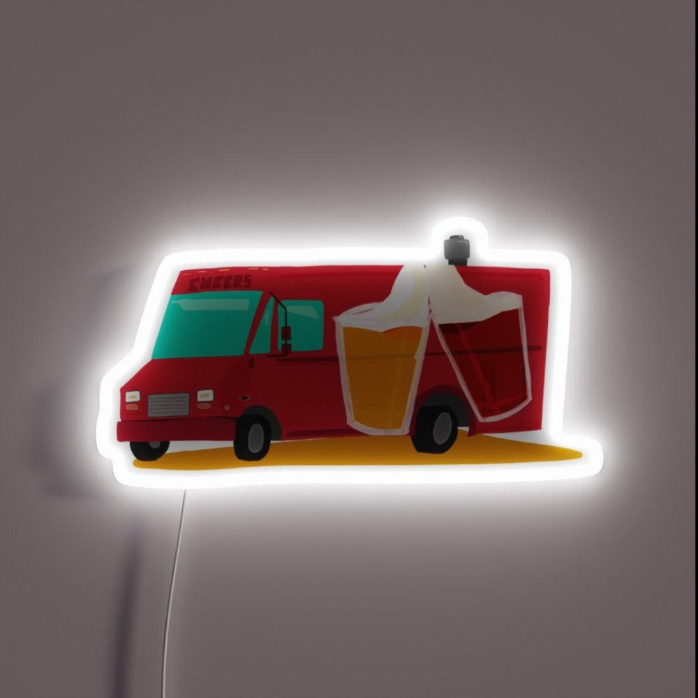 Beer Truck Rgb Led Neon Sign - Custom LED neon sign front view