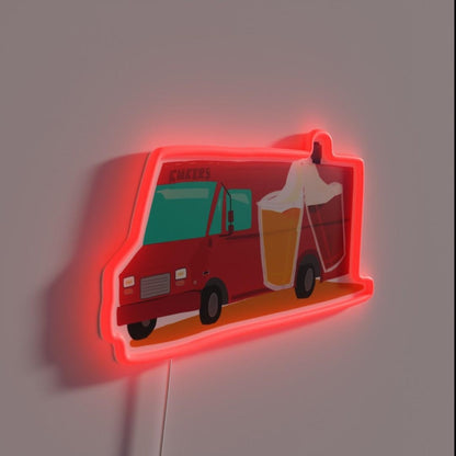 Beer Truck Rgb Led Neon Sign - LED neon sign close-up detail