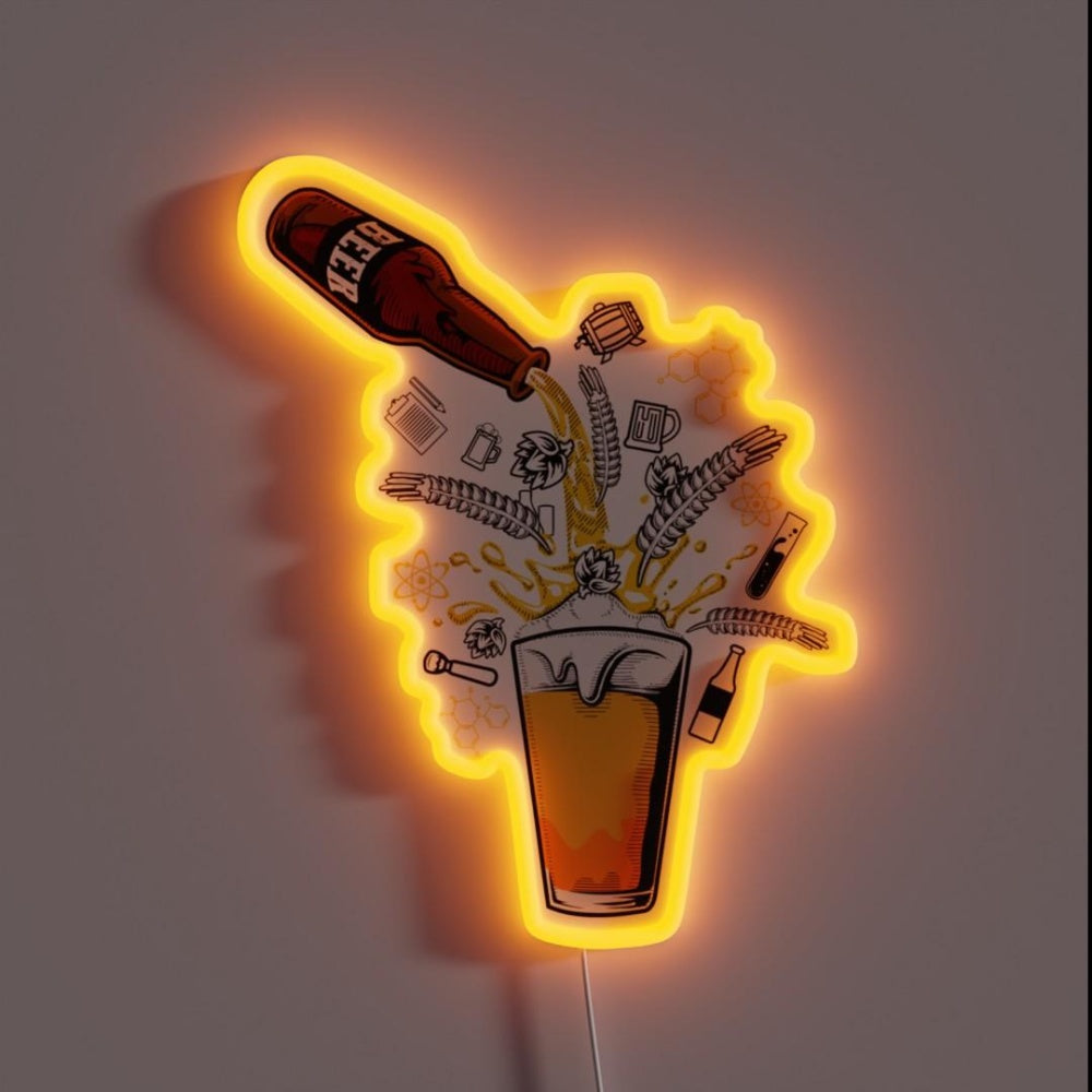 Beer Universe Rgb Led Neon Sign - Custom LED neon sign front view