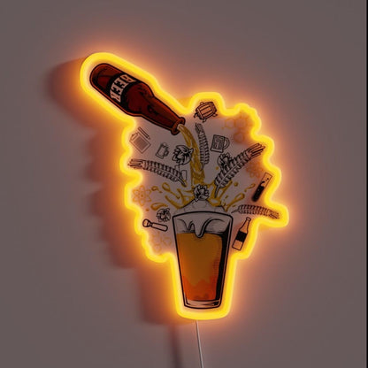 Beer Universe Rgb Led Neon Sign - Custom LED neon sign front view