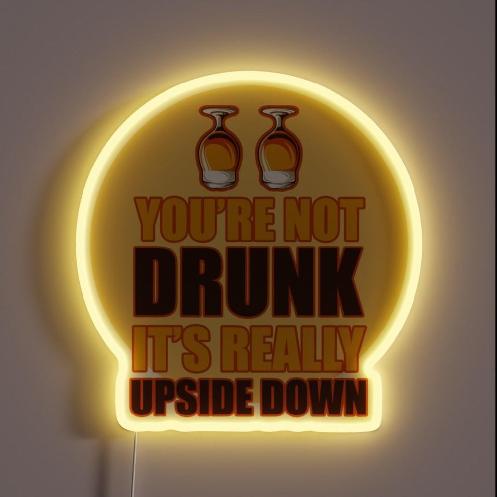 Beer Uside Down Rgb Led Neon Sign - Custom LED neon sign front view