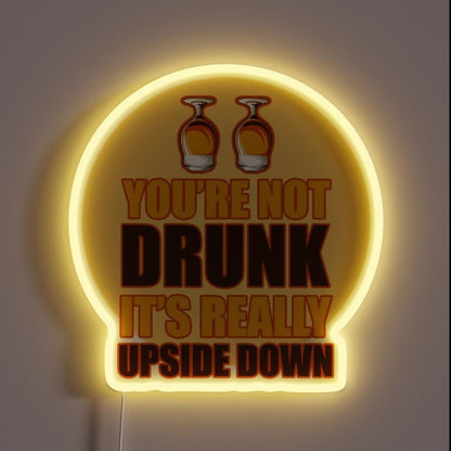 Beer Uside Down Rgb Led Neon Sign - Custom LED neon sign front view