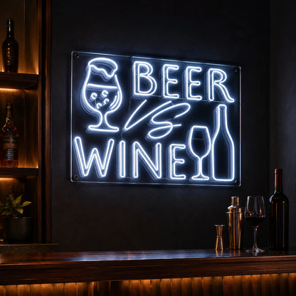 Beer Vs Wine LED Neon Sign - 02 High-Converting Product Image