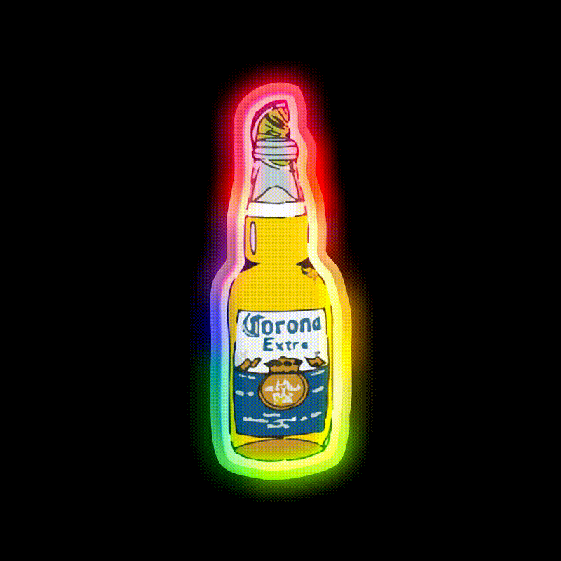 Beer With Lime Beer Bar Decor Led Neon Sign Rgb Color - LED neon sign close-up detail