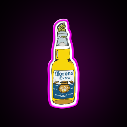 Beer With Lime Beer Bar Decor Led Neon Sign Rgb Color - Neon sign mounted on wall in room