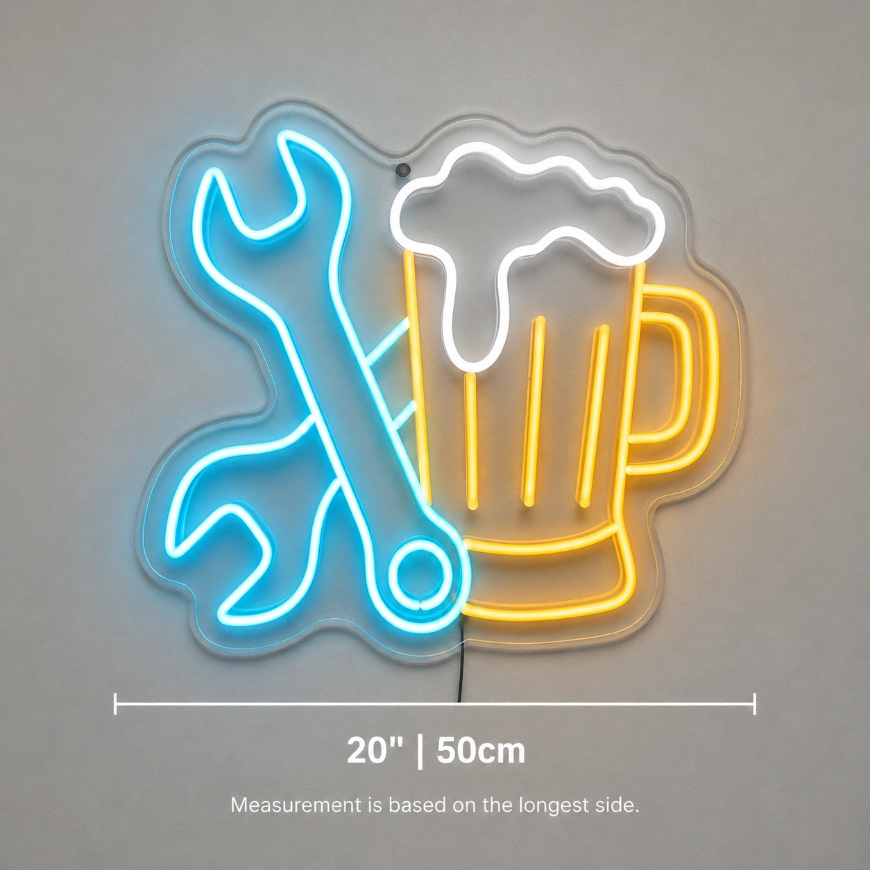 Beer Wrench Neon Sign LED Neon Sign size image