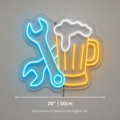 Beer Wrench Neon Sign LED Neon Sign size image