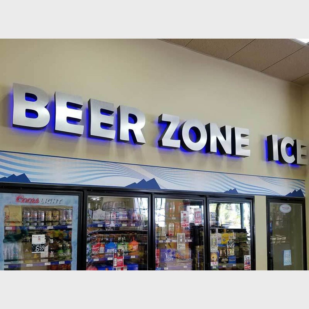 Beer Zon Ice 3D Backlit Channel Letters Led Light Sign - Shineneon