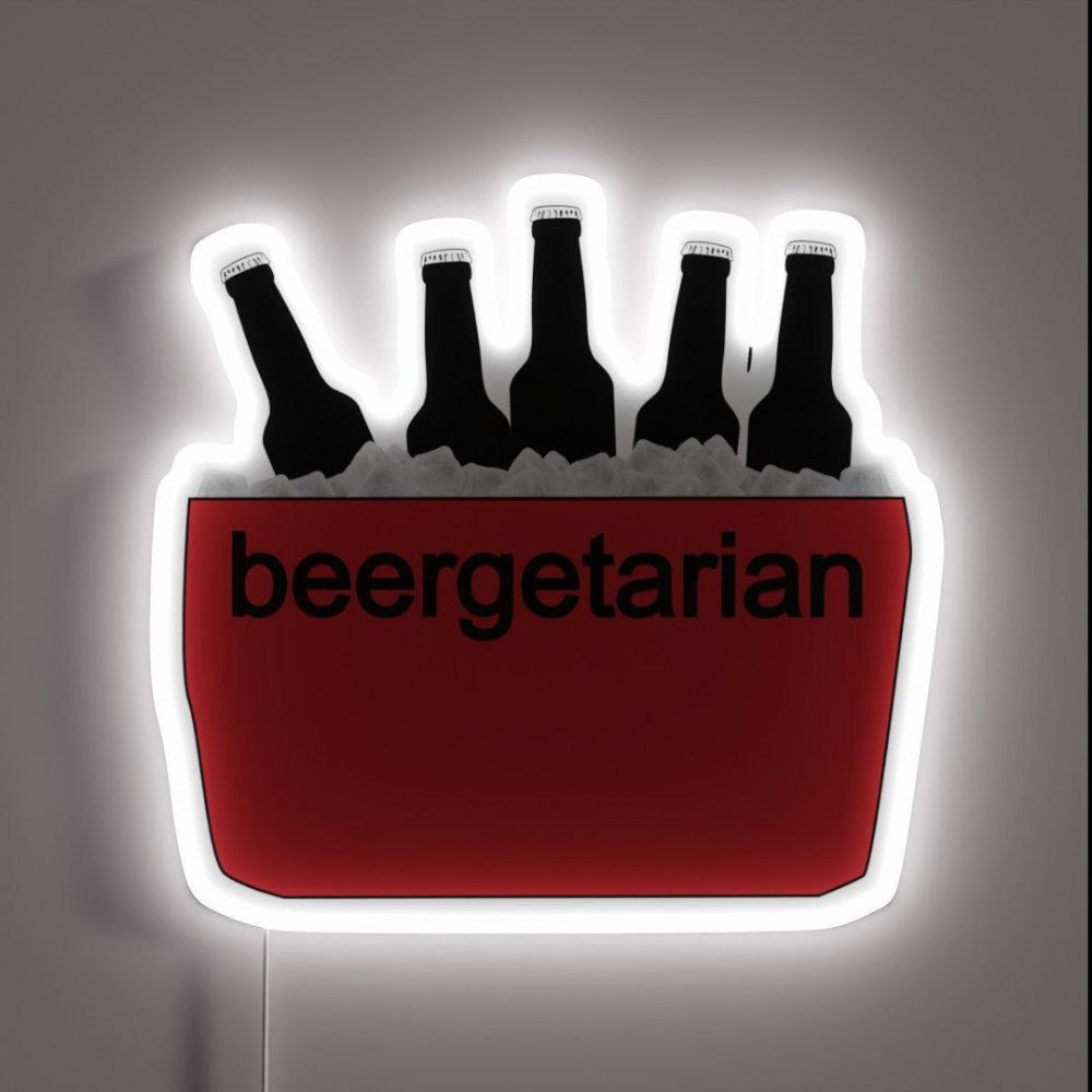 Beergetarian Rgb Led Neon Sign - Custom LED neon sign front view