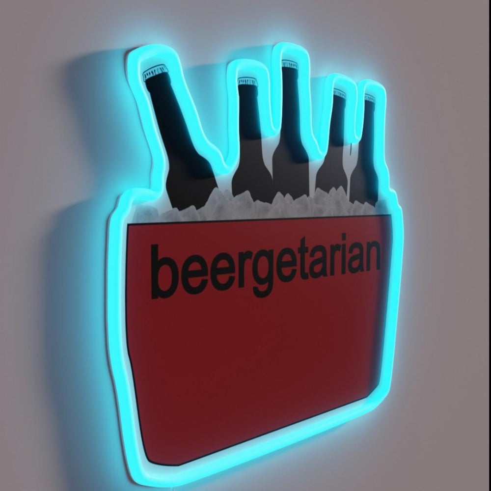 Beergetarian Rgb Led Neon Sign - LED neon sign close-up detail