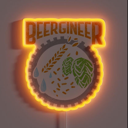 Beergineer Craft Beer Hops Homebrew Brewing Rgb Led Neon Sign - LED neon sign view 5