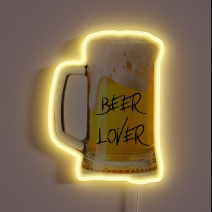 Beerlover Rgb Led Neon Sign - Custom LED neon sign front view