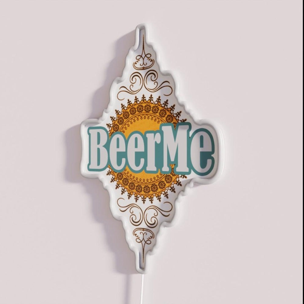 Beerme Rgb Led Neon Sign Bar Wall Decor - Neon sign mounted on wall in room