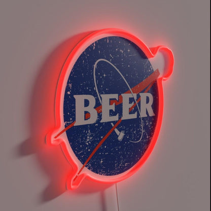 Beers In Space Rgb Led Neon Sign - LED neon sign close-up detail