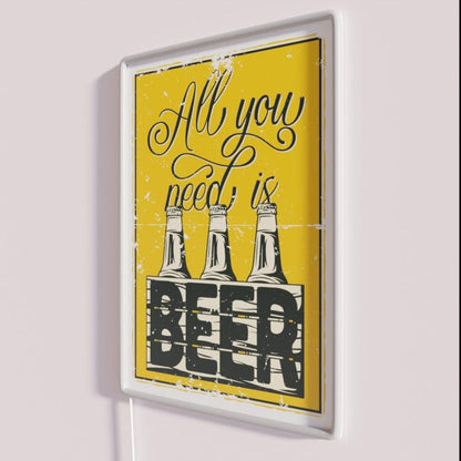 Beerseth Rgb Led Neon Sign - Neon sign mounted on wall in room