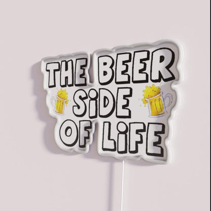 Beersideoflife Rgb Led Neon Sign - Neon sign mounted on wall in room