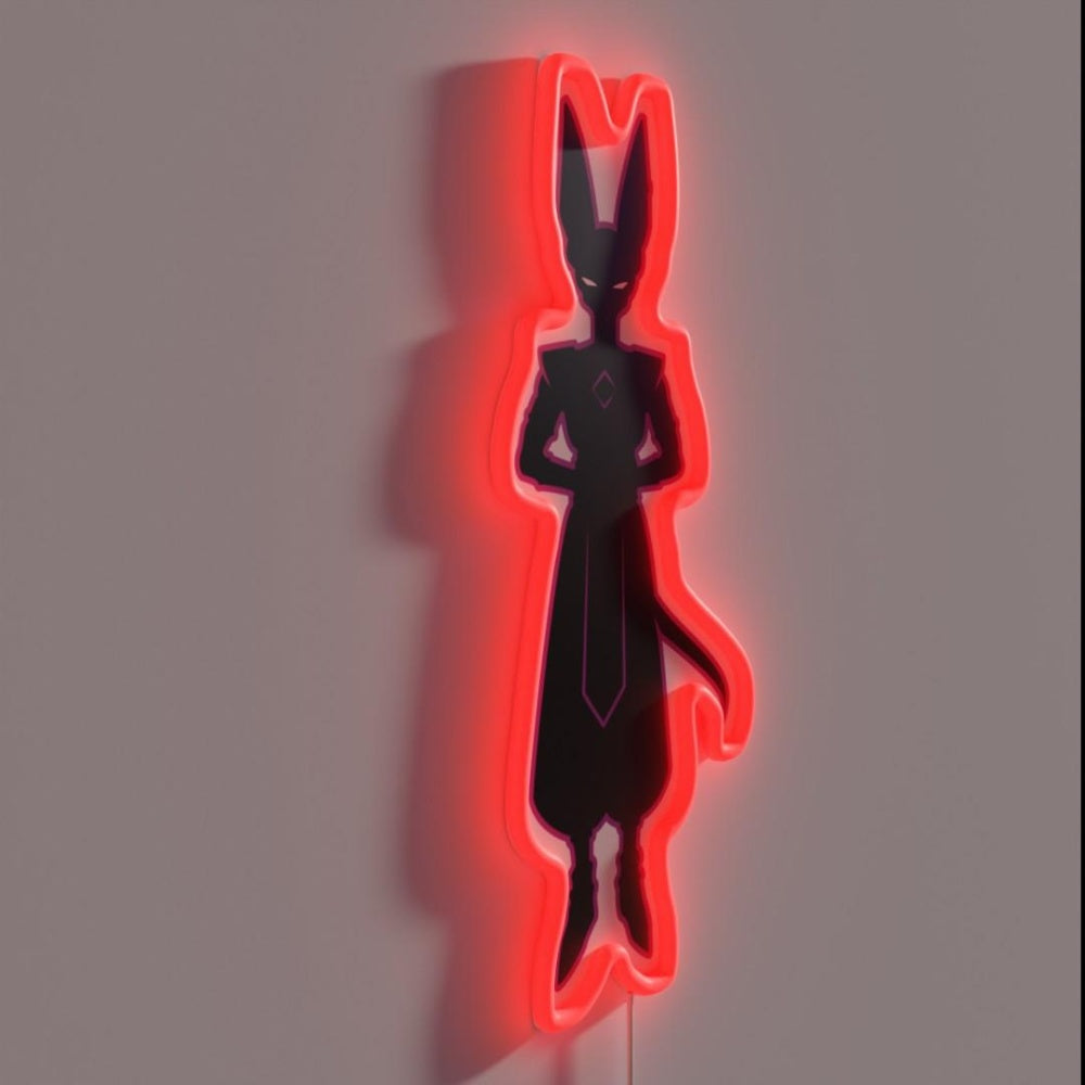 Beerus Sama Dragon Ball Rgb Led Neon Sign - LED neon sign close-up detail