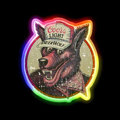 Beerwolf 1983 Beer Bar Decor Led Neon Sign Rgb Color - LED neon sign close-up detail