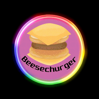 Beesechurger Snack Food Led Neon Sign Rgb Color - LED neon sign close-up detail