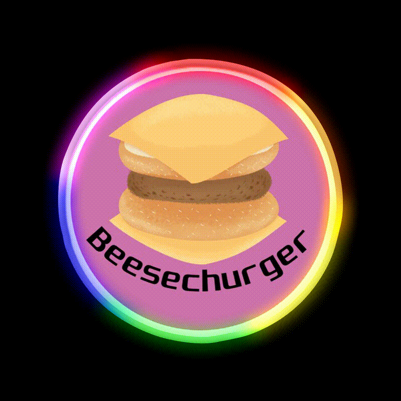 Beesechurger Snack Food Led Neon Sign Rgb Color - LED neon sign close-up detail