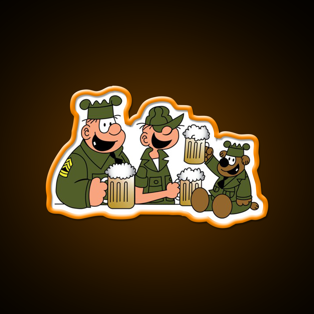 Beetle Bailey Beer Bar Decor Led Neon Sign Rgb Color - LED neon sign view 5