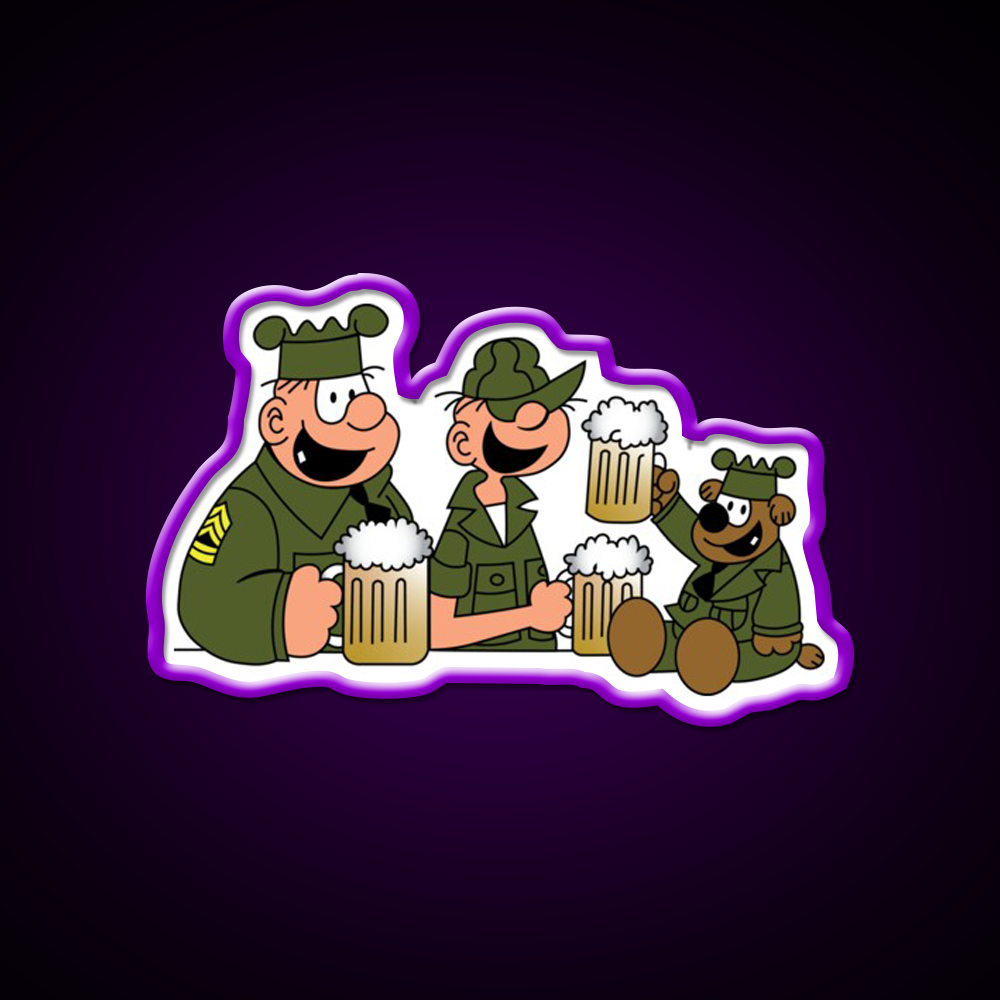 Beetle Bailey Beer Bar Decor Led Neon Sign Rgb Color - LED neon sign view 8