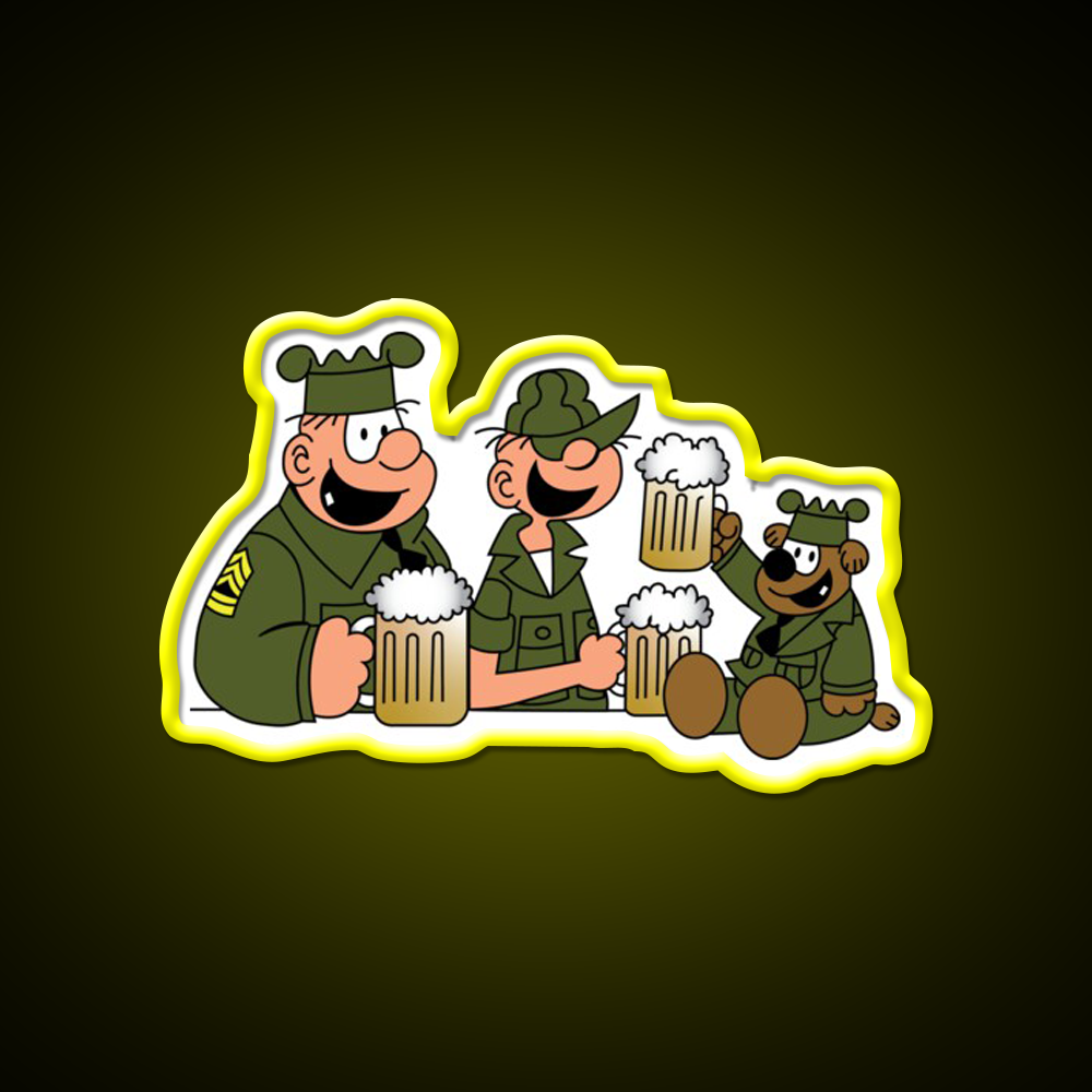 Beetle Bailey Beer Bar Decor Led Neon Sign Rgb Color - LED neon sign view 6