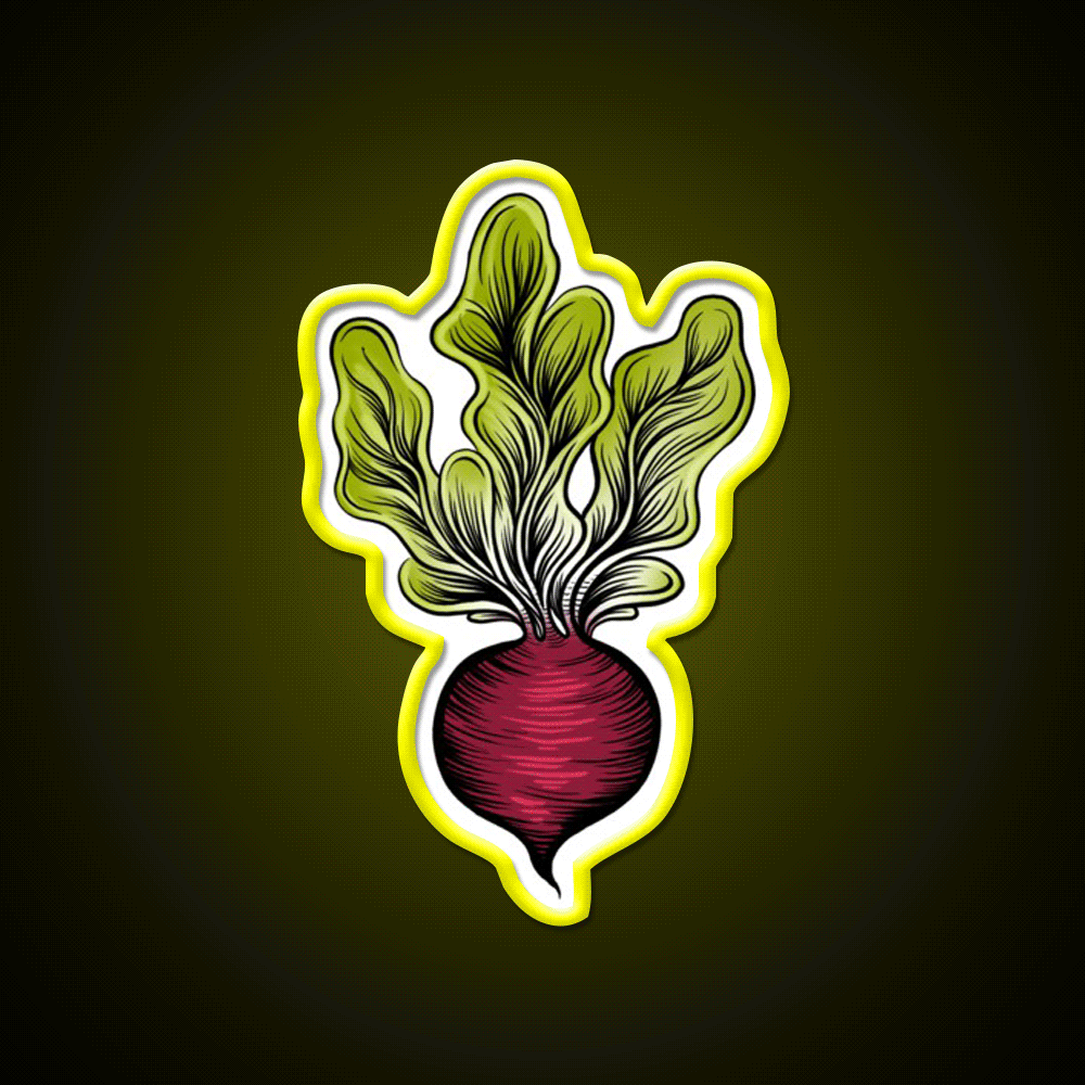 Beets Are Best Snack Food Led Neon Sign Rgb Color - Custom LED neon sign front view