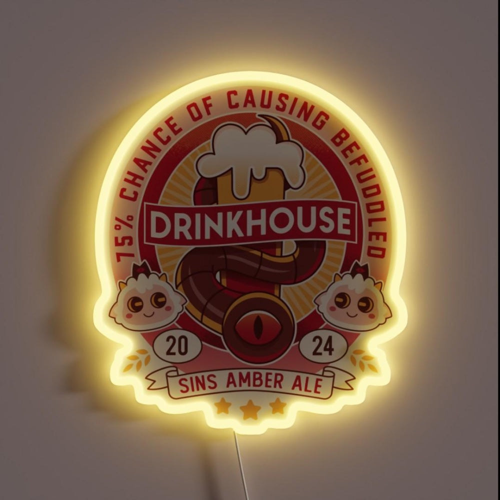 Befuddled Sin Amber Ale Rgb Led Neon Sign - Custom LED neon sign front view