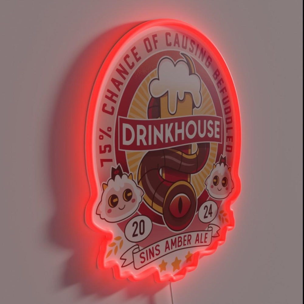Befuddled Sin Amber Ale Rgb Led Neon Sign - LED neon sign close-up detail