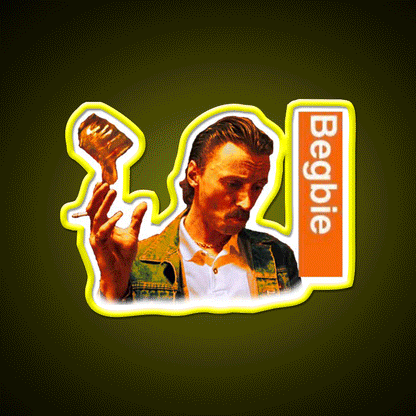 Begbie Throws Glass Of Beer From Trainspotting Bar Decor Led Neon Sign Rgb Color - Custom LED neon sign front view