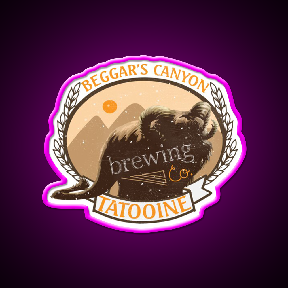 Beggars Canyon Brewing Co Beer Bar Decor Led Neon Sign Rgb Color - LED neon sign close-up detail