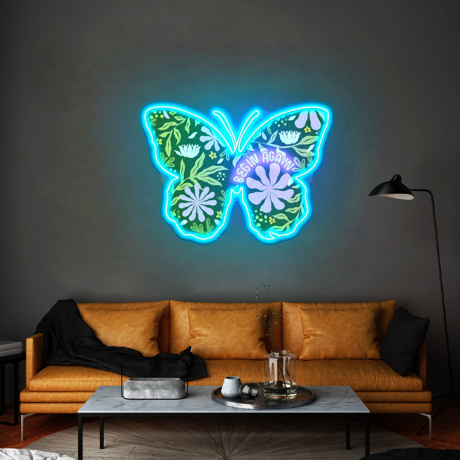 Begin Again Butterfly Large Neon Signs - Shineneon