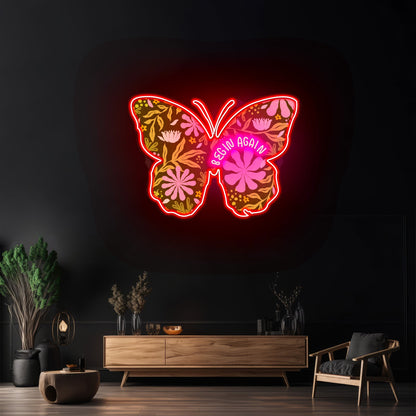 Begin Again Butterfly Large Neon Signs - Shineneon