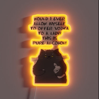 Behemoth The Cat Lit Quotes Series Rgb Led Neon Sign - Custom LED neon sign front view