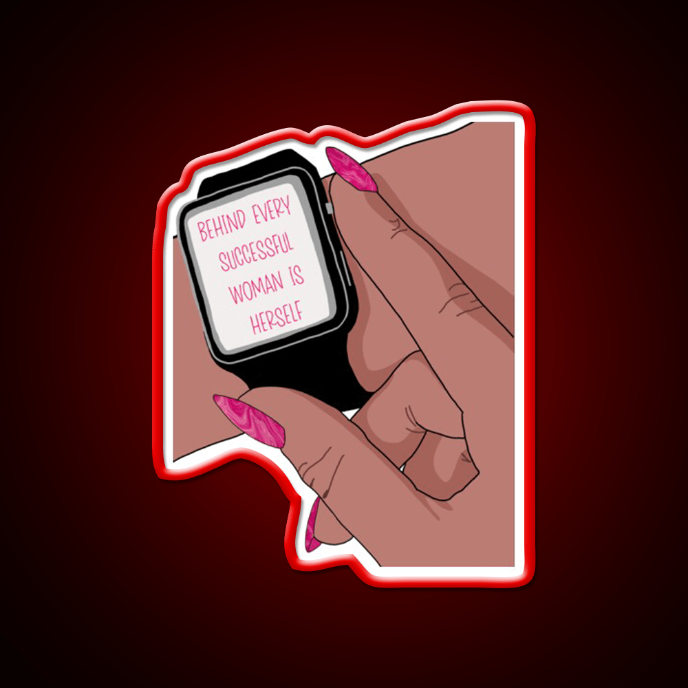 Behind Every Successful Woman Is Herself Nail Salon Led Neon Sign Rgb Color - Shineneon