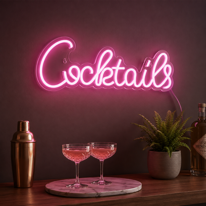 Beige Garden Greatness Cocktails LED Neon Sign Decoration Debenhams main product image