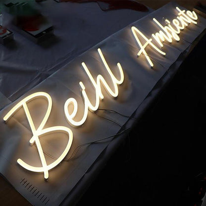 Beihl Amhiente 3D Front And Back Lit Letters Metal Led Sign - Shineneon