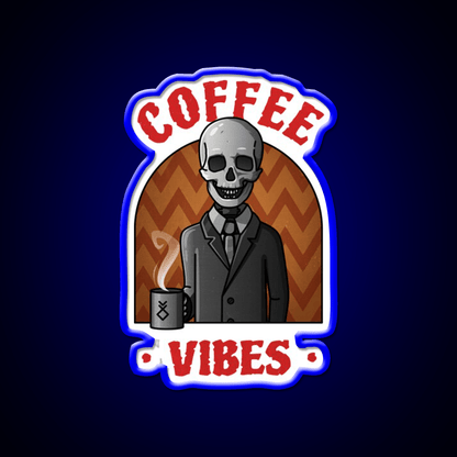 Being Skull Coffee Vibes Cafe Led Neon Sign Espresso Bar Art Rgb Color - Shineneon