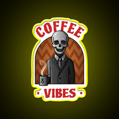 Being Skull Coffee Vibes Cafe Led Neon Sign Espresso Bar Art Rgb Color - Shineneon