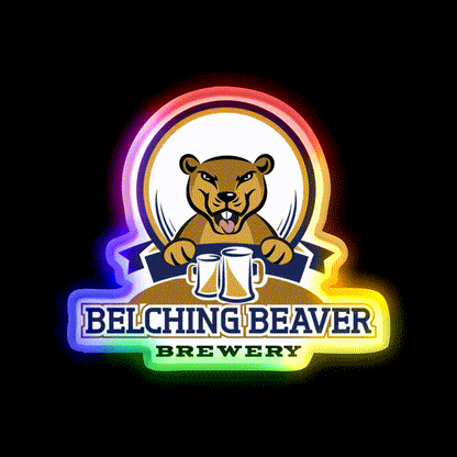 Belching Beaver Brewery Logo 3 Beer Bar Decor Led Neon Sign Rgb Color