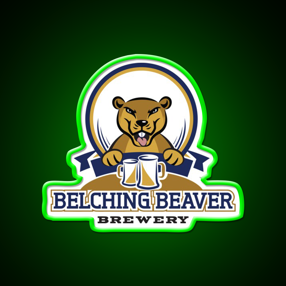 Belching Beaver Brewery Logo 3 Beer Bar Decor Led Neon Sign Rgb Color