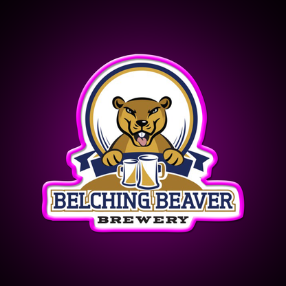 Belching Beaver Brewery Logo 3 Beer Bar Decor Led Neon Sign Rgb Color