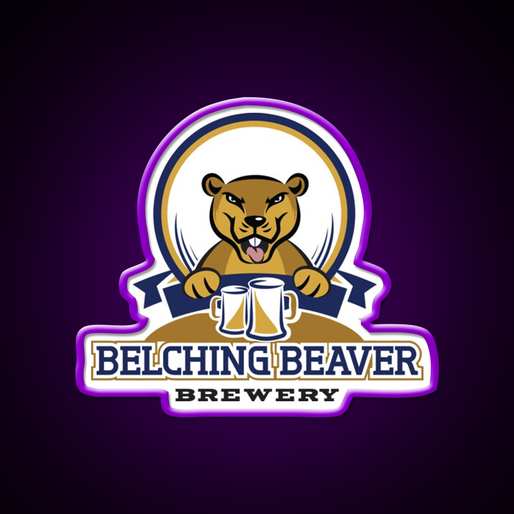 Belching Beaver Brewery Logo 3 Beer Bar Decor Led Neon Sign Rgb Color