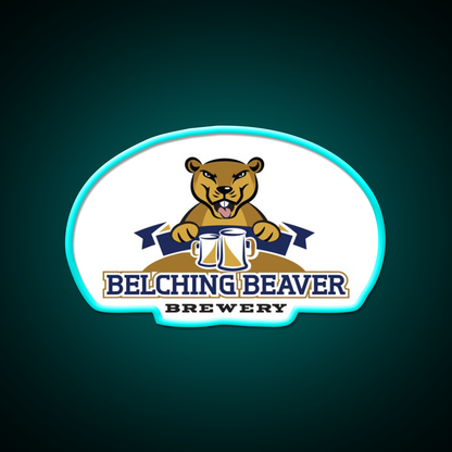 Belching Beaver Brewery Logo 8 Beer Bar Decor Led Neon Sign Rgb Color - Size and dimension reference