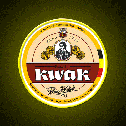 Belgian Kwak Beer Brewery Logo Beer Bar Decor Led Neon Sign Rgb Color - Custom LED neon sign front view
