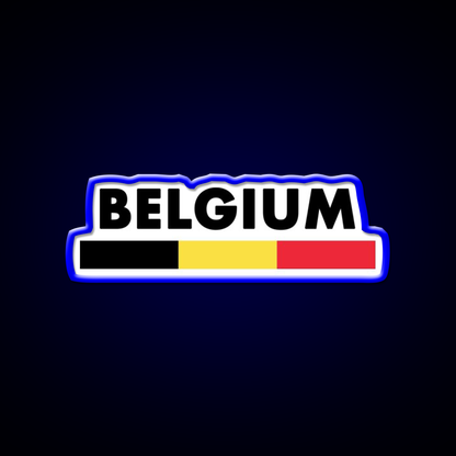 Belgium Flag Minimalist Beer Bar Decor Led Neon Sign Rgb Color - LED neon sign view 5